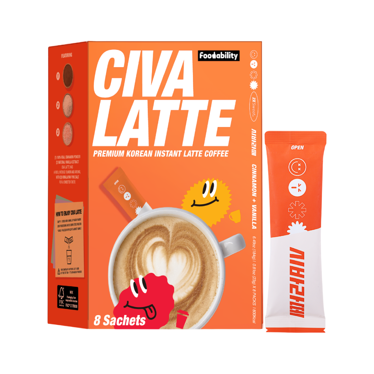 Civa Latte - Cinnamon + Vanilla Cafe Latte